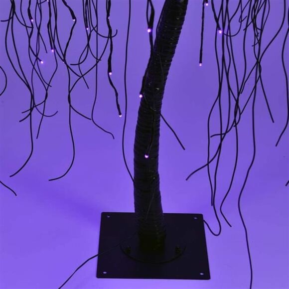 7 Feet Halloween Willow Tree with Spiders, 256 LED Lights for Home, Festival, - Picture 5 of 6